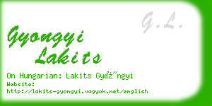 gyongyi lakits business card